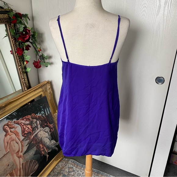 Urban Outfitters Out From Under deep purple / royal blue black lace slip dress - Picture 5 of 14